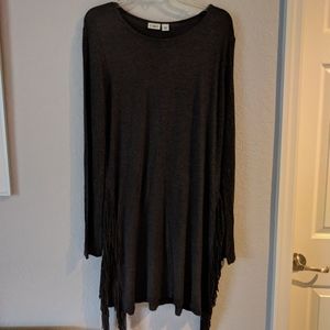 Cato Dark Gray Long Sleeve Dress